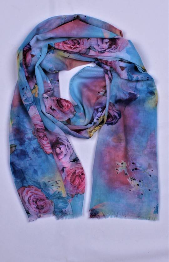 Alice & Lily printed scarf blue Style : SC/5000BLU